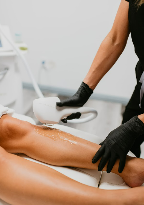 Beautiful Woman Getting Laser Hair Removal Treatment | White Coat Aesthetics in Las Vegas, NV
