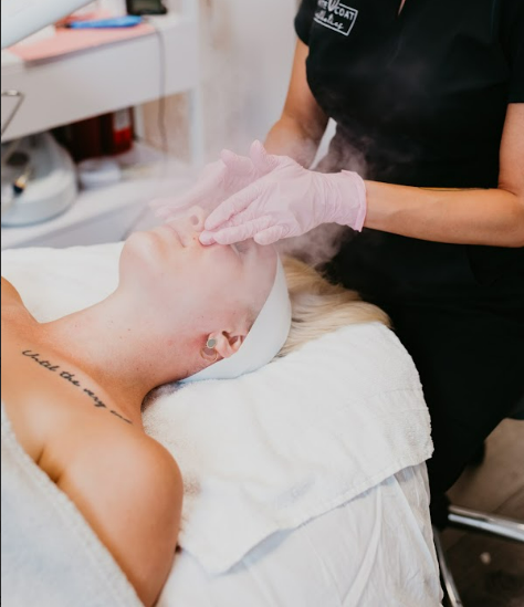 Beautiful Woman Getting Custom Facials Treatment | White Coat Aesthetics in Las Vegas, NV