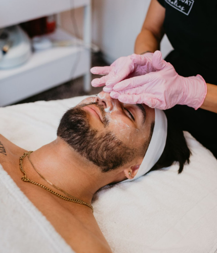 Men Getting Custom Facial Treatment | White Coat Aesthetics in Las Vegas, NV