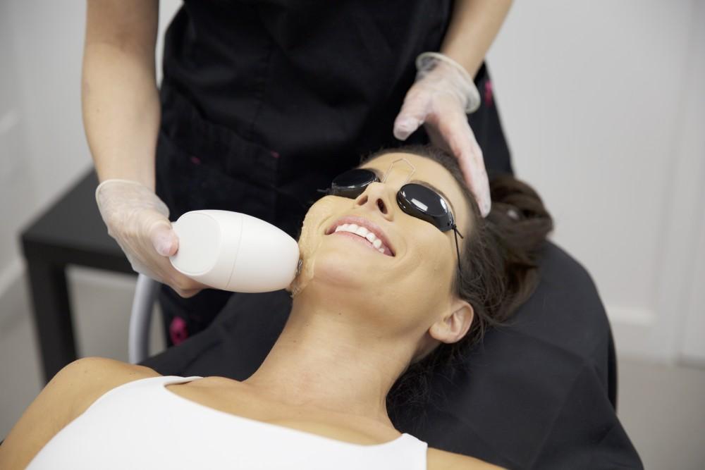 Women getting IPL Photo Facial with Skin tightening treatment | White Coat Aesthetics in Las Vegas, NV